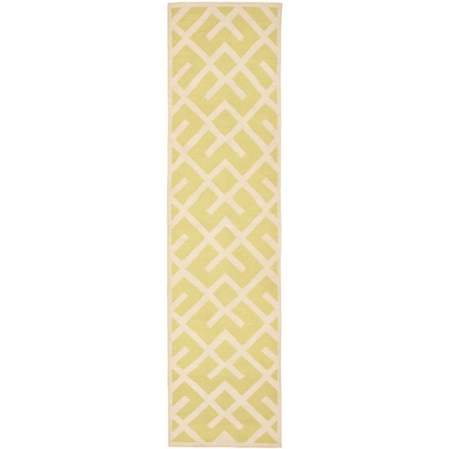 SAFAVIEH Dhurries DHU552A Light Green / Ivory Rug - Picture 5 of 24