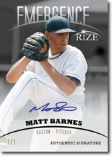 MATT BARNES 2012 Rize Autograph Rookie BLACK BLANK BACK Auto EMERGENCE RC 1/1
