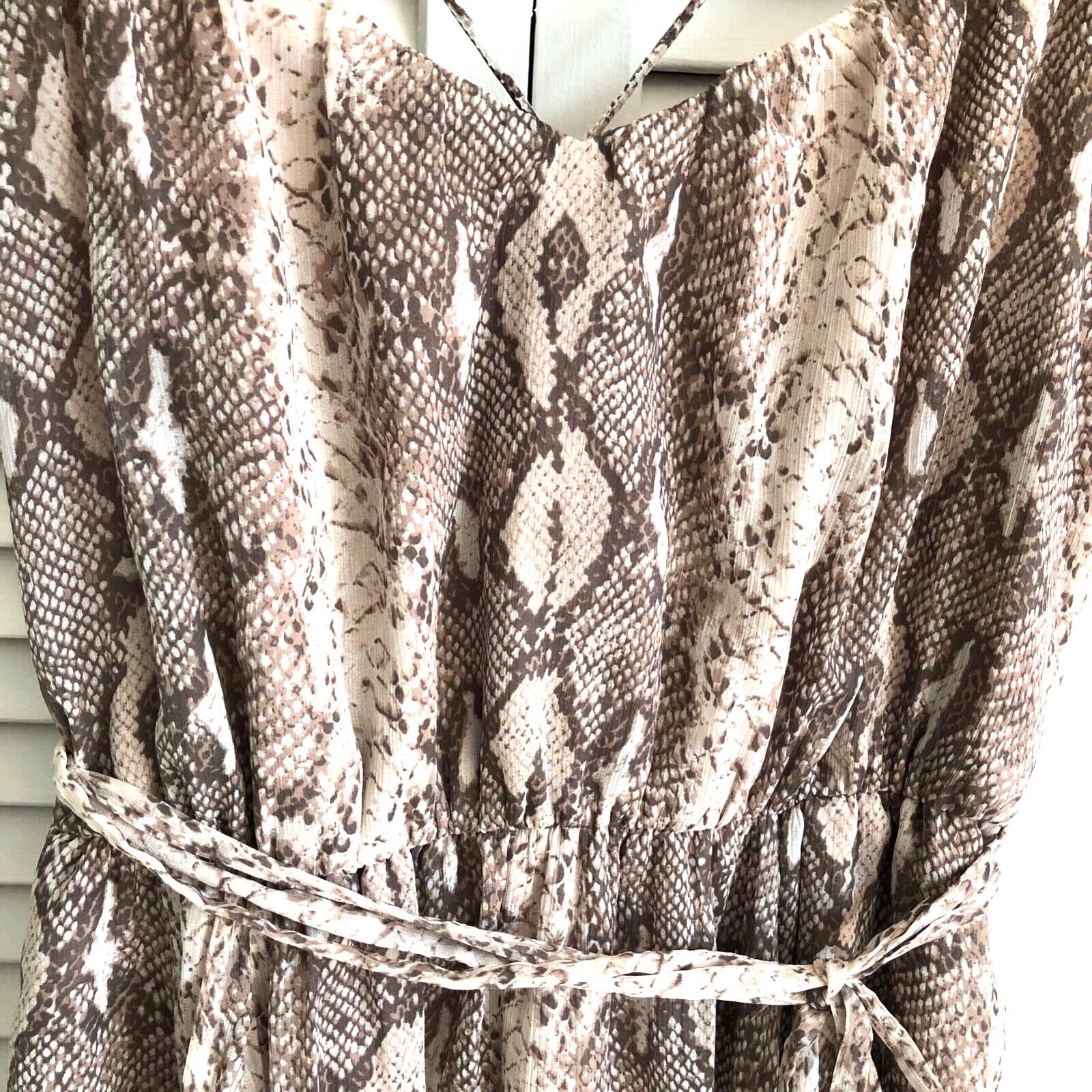 Banana Republic Animal Snake Python Print Blouson… - image 6