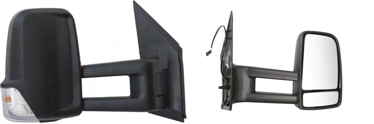 Right Exterior Mirror For VW Crafter (2E) 12.2005-04.2017 Black 2 Pol