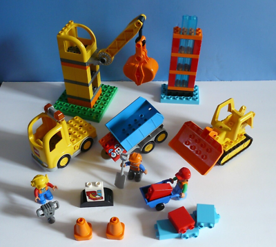 Lego DUPLO #10813 BIG CONSTRUCTION SITE ~ CRANE/DUMP TRUCK/BACKHOE