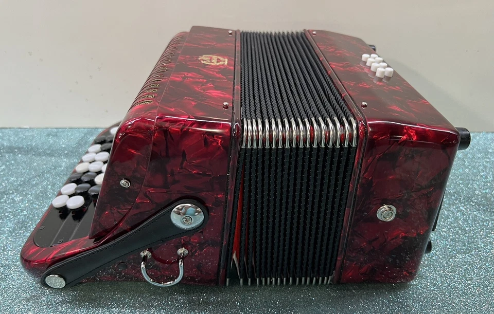 Instrumento bajo Kids Button Pro 22 teclas 8 con bolsa de almacenamiento - rojo brillante Foto 4 de 4