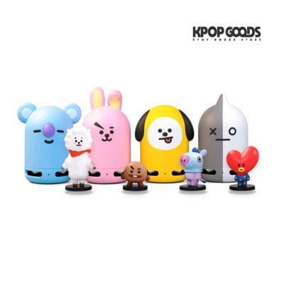 USA BT21 K-POP BTS Friends Duo Bluetooth Stereo Portable Speaker & Figure Set