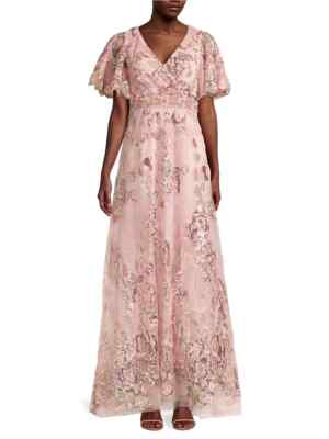 NWT MAC DUGGAL FLORAL EMBELLISHED SHORT FLUTTER SLEEVE ROSE PINK DRESS Size 16 | eBay NWT MAC DUGGAL FLORAL EMBELLISHED SHORT FLUTTER SLEEVE ROSE PINK DRESS Size 16 | eBay