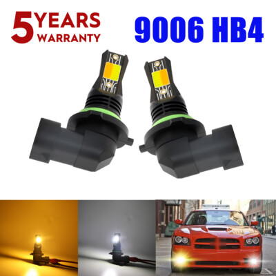 For Acura TL 2004-2006 Switchback LED 9006 Dual Color White/Yellow Fog Bulbs kit