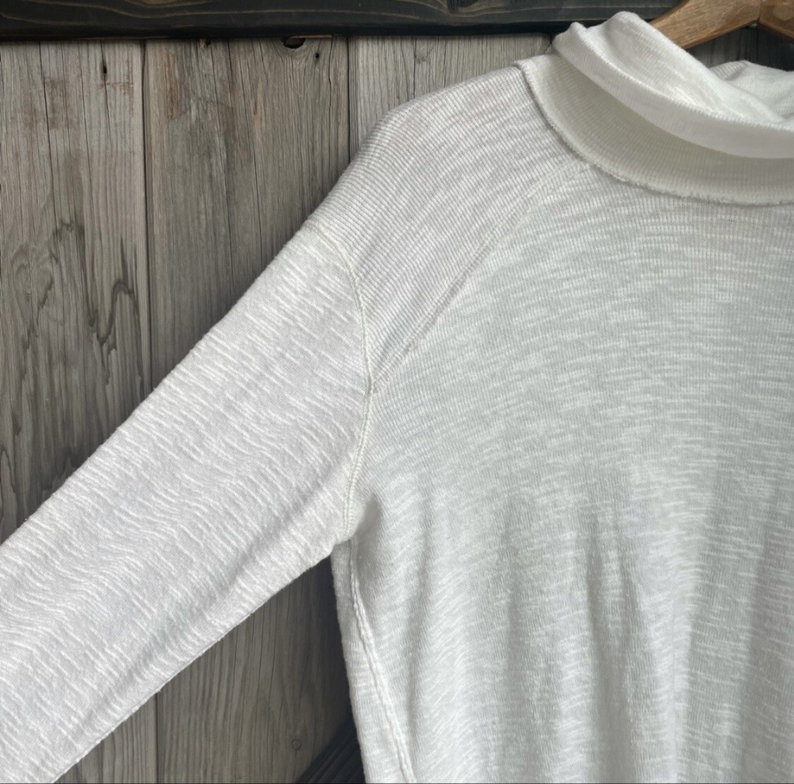 We The Free white split back pullover turtleneck … - image 5