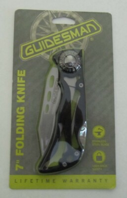 GUIDESMAN 7'' LOCK BACK FOLDING POCKET KNIFE STAINLESS STEEL BLADE