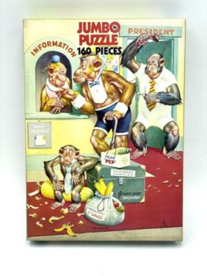 LAWSON WOOD 1970er THE OPERATOR Puzzle Affen 160 Teile NEU OLD STOCK # I