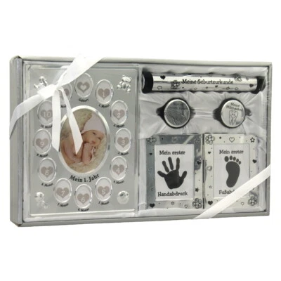 KAMELIO Babyset Geschenkset mit Hand-und Fußabdruck Babyparty Geschenk für Neugeborene
