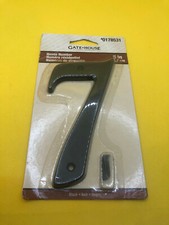 Gate House Number 7 Black Zinc Alloy 5 in  0178531