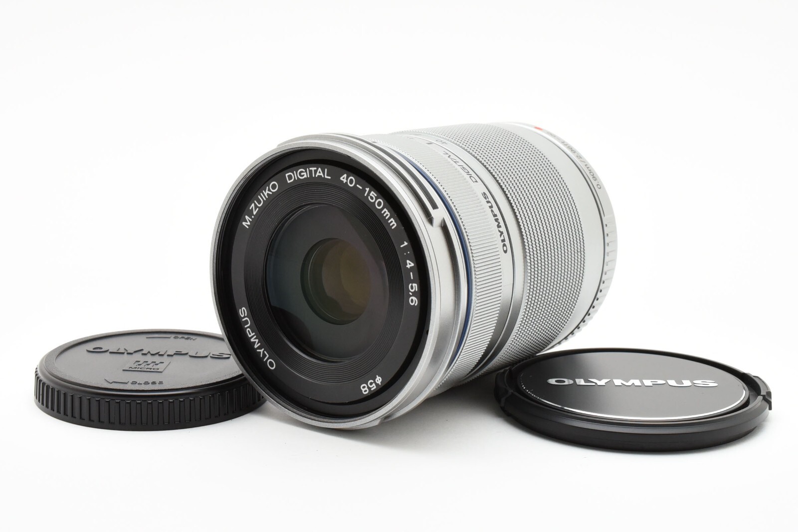 Near Mint Olympus M.Zuiko 40-150mm f/4-5.6 R ED Silver Lens Japan