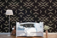 3D Damask Pattern Wallpaper Wall Mural Removable Self-adhesive Sticker 989