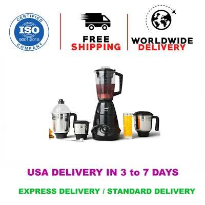 Iris Plus 750 W Mixer Grinder With 4 Jars (3 Stainless Steel Jars+ 1 Juicer Jar)