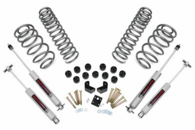 Rough Country 3.75 Inch Lift Kit Combo 4 Cyl N3 For Jeep Wrangler TJ
