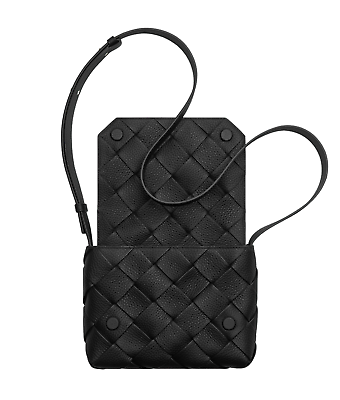BOTTEGA VENETA Diago Small $3000 Men's Black Grained Leather BOTTEGA VENETA Diago Small $3000 Men's Black Grained Leather