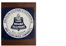 AT&T BELL SYSTEM Telephone Porcelain 8"x8" Ande Rooney