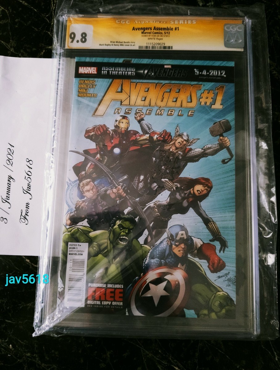 AVENGERS ASSEMBLE 1 CGC 9.8 STAN LEE SS SPIDERMAN 1 BLACK WIDOW