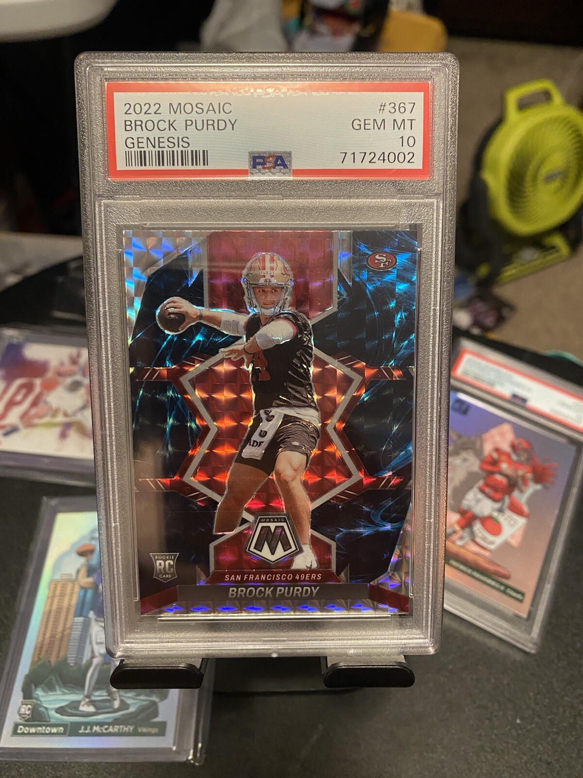 2022 Mosaic #367 Brock Purdy PSA 10 Genesis Rookie Card
