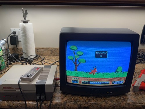 NES Action Set Nintendo Entertainment System Console CIB completo di scatola testato - Foto 23 di 23