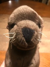 FAO Schwarz Sea Lion Seal Plush Stuffed Animal Brown 15" Soft Toy