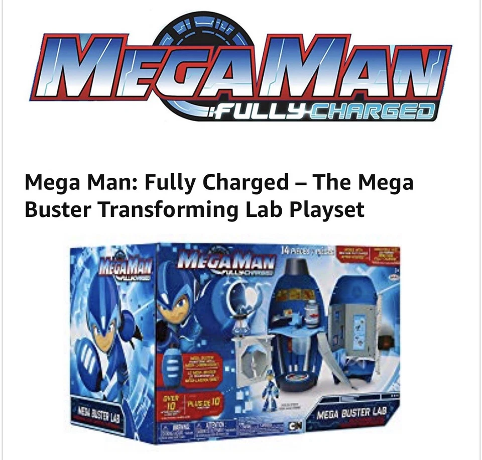 Juego de figuras Mega Man completamente cargado Mega Buster Lab coleccionable nuevo Foto 2 de 4