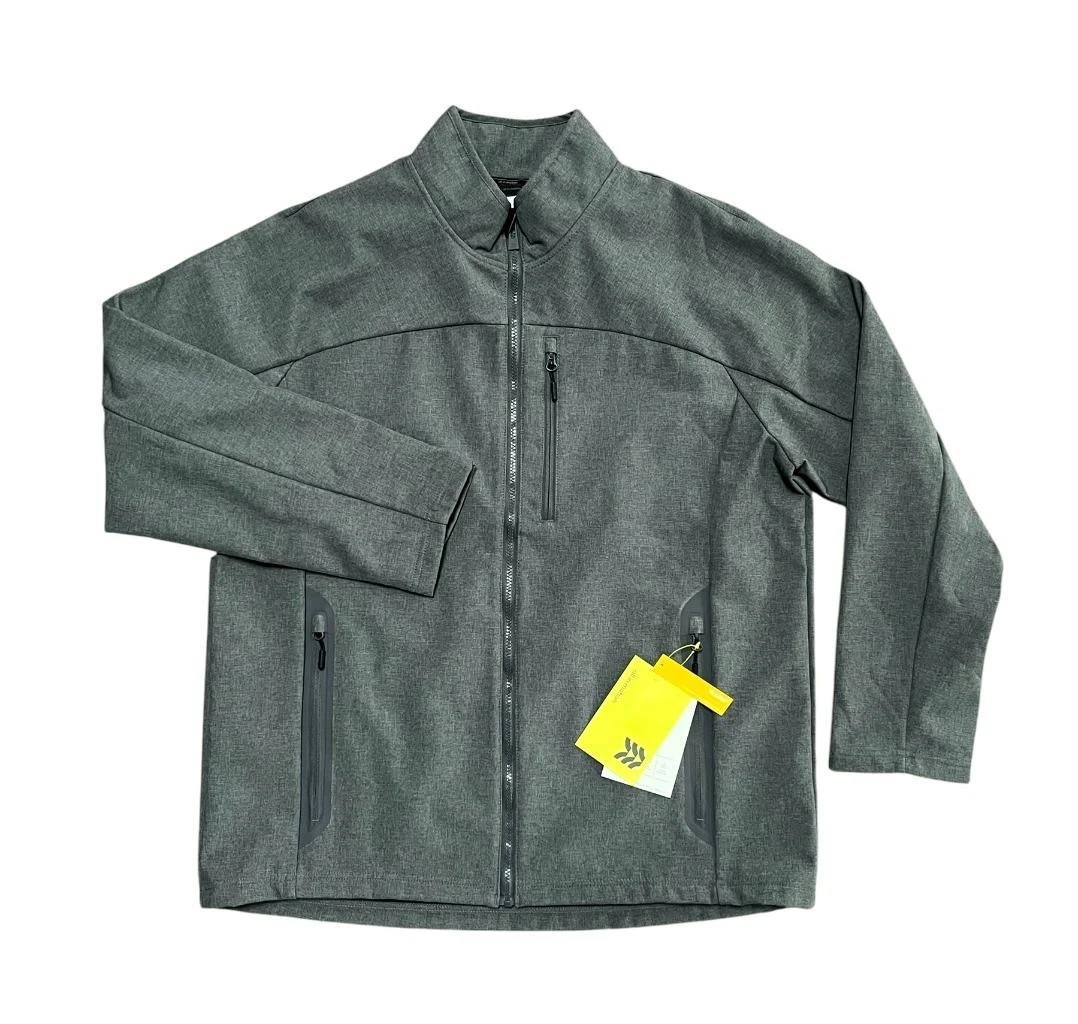 Mens All In Motion Jacket Size XL Gray Warm Wind & Water Resistant NEW with Tags
