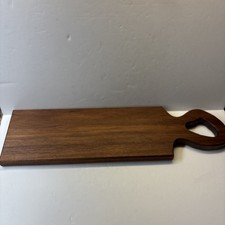 Handmade Solid Walnut Charcuterie Serving Board Paddle Cheese Board 18  x 5  
