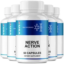 Nerve Action Health Nervous System Supplement - 300 Capsules (5 Pack)
