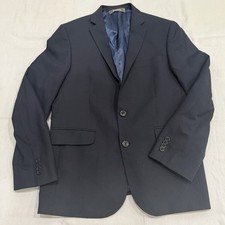 Kenneth Cole Reaction Suit Jacket Blazer Mens Size 38S 31W Navy Blue