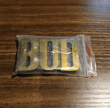 VINTAGE 1970s/80s CUT-OUT NAME  BUD  SOLID BRASS BUCKLE Hippie Retro