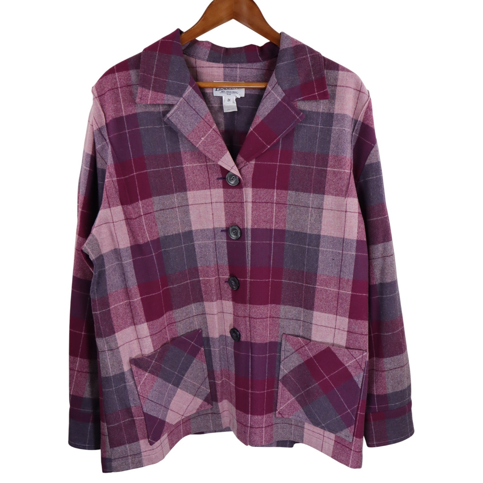 Pendleton Wool Flannel 49er Shadow Plaid Jacket C… - image 1