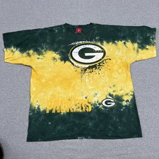 Vintage NFL Green Bay Packers XXL Green And Gold Vintage Tye Dye Shirt Single S