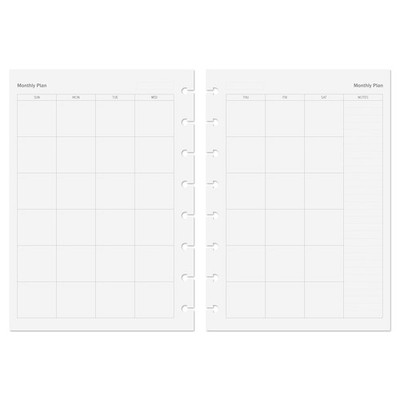 Discagenda Planner Insert Refills Discbound 54 Sheets 120gsm 80lb 5.8x8.3in (...