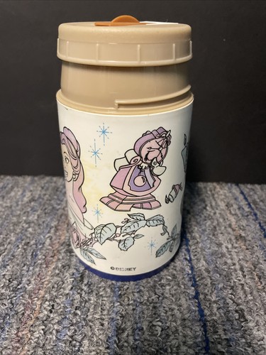 Vintage Aladdin Disney Die Schöne und das Biest 8 Unzen Mittagessen Thermoskanne Reisebecher - Bild 3 von 4