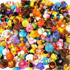 Delightful 100-Pack Rubber Duck Assortment - Perfect Bath Time Fun for Kids