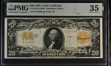 FR 1187m 1922 $20 Gold Certificate