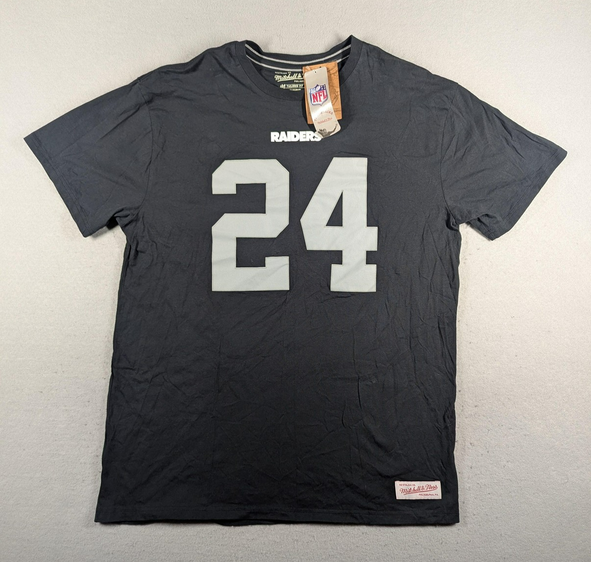 Charles Woodson Oakland Raiders Shirt Mens 2XL Black Mitchell