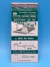 Parkbrook Motel Cleveland OH Matchbook Cover Howard Johnson's AAA Vintage
