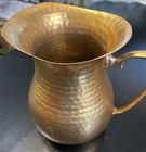Vintage Hand Hammered Large Solid Brass Pitcher Kettle 7.5"H x 5.5"W Farm Core — photo 6