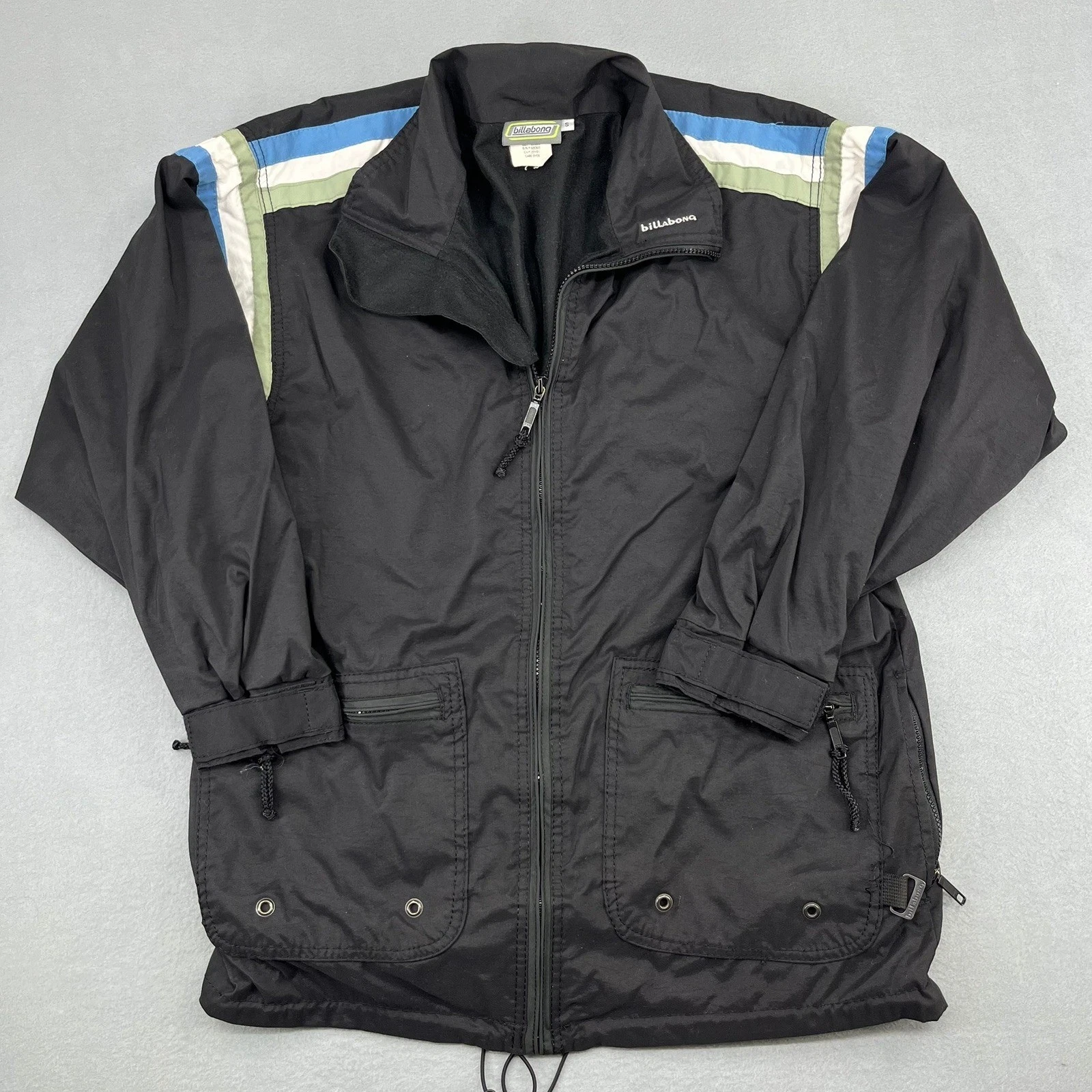 Billabong Mens Vintage Snow Summit Hydroflex Fleece Lined Jacket Black Small
