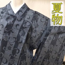 Koshida Kimono Sleeve Summer Dress 62cm Synthetic Fiber Fine Pattern Used Japan