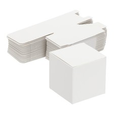25 Pcs White 2x2x2 Inch Gift Boxes with Lids Paper Boxes Kraft for Birthday