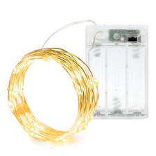 Annefly Battery Operated 2M 20 LED Silver Wire Fairy String Lights Firefly Li...