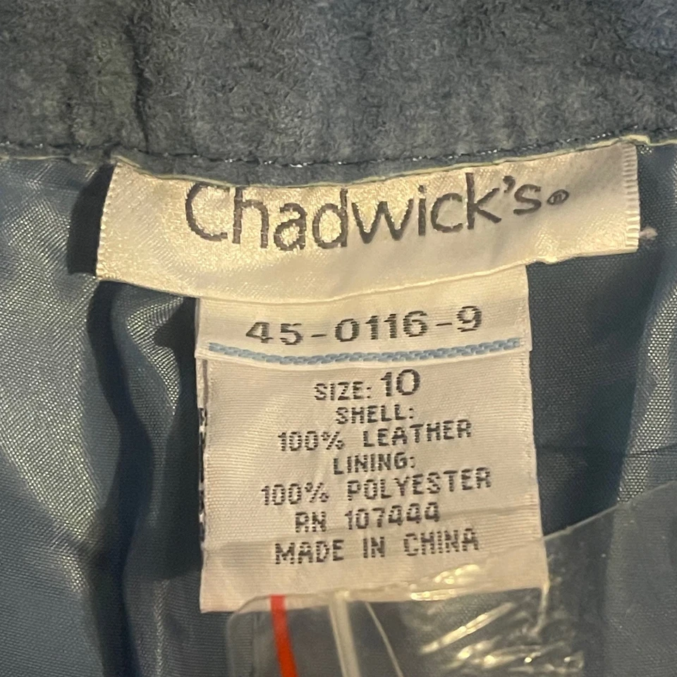 Pantalones acampanados de cuero genuino Chadwicks azules talla 10 para mujer pierna ancha (32x30) Foto 3 de 4