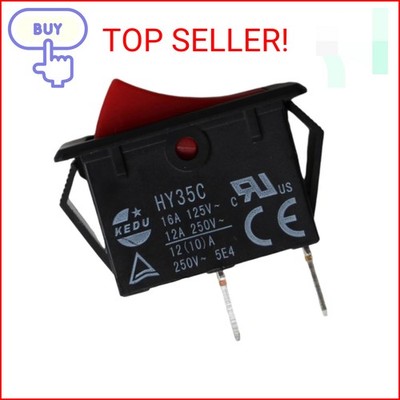 1pcs HY35C Push Button Switch AC 125/250V ON Off Rocker Switch KEDU 2Pins