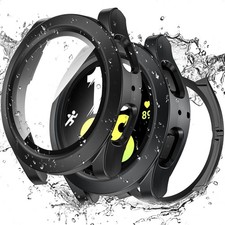 360 Protective Bumper Case for Samsung Galaxy Watch 7 44mm, Waterproof 2 in 1 C