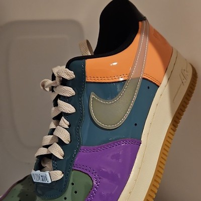 Nike Undefeated Air Force 1 Low Top Lace-Up Colorblock Sneakers DV5255-500