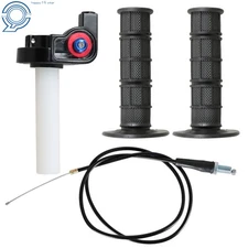 7/8" 22mm Motorcycle Twist Throttle Handle Grip with Cable 50-250CC ATV DirtBike