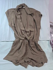 Flawless Romper Style/ Gather Open In Front Olive Green Size Small 