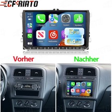 9'' 2+64GB Android 15 Carplay Navi Autoradio für VW Polo 2009-2014 GPS RDS Navi